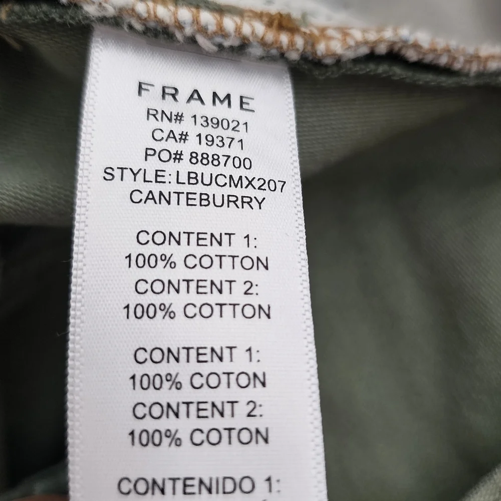 Frame Denim Le Beau 100% Cotton Colorblock Blue Boy friend Jeans 25‎ Preowned